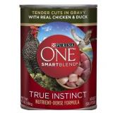 Purina ONE True Instinct Tender Cuts in Gravy - Real Chicken & Duck 13oz (Pack of 2) BB 6/2027