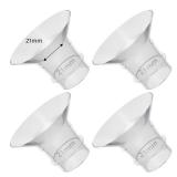 Flange Inserts 21mm Compatible with Medela/Spectra/TSRETE/Elvie/Momcozy/Bellababy Breast Pump 24mm Shields/Flanges, Reduce 24mm Nipple Tunnel Down to 21 mm, 4PCS