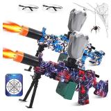 Carrtan 2 Pack Light Up Gel Ball Blasters, Full Auto Electric Splatter Ball Toy, 10 Rounds Per Seconds, 50000+, 700 Hopper, Automatic Outdoor Games Toys for Activities Team Game, Age 12+ Year Up