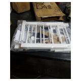 Fldofaves Dog Gate - 18-45 Adjustable Extra Wide Metal Baby Gate to Step Over, 10 Tall Small Pet Gate with 3 Extension Kits, Pressure Mounted for Doorways & Stairs