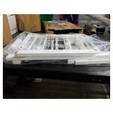 Fldofaves Dog Gate - 18-45 Adjustable Extra Wide Metal Baby Gate to Step Over, 10 Tall Small Pet Gate with 3 Extension Kits, Pressure Mounted for Doorways & Stairs