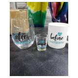 Nefelibata Before Patients After Patients Set 11 oz Coffee Mug 18 oz Stemless Wine Glass 2 oz Shot Glass for Nurse Doctor Hygienist Dentist Physician Nursing Graduation Birthday Gift Nurse Week Gifts