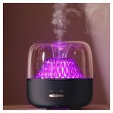KinYiLO Small Essential Oil Diffuser for Home, Stylish Volcano Mountain View & Colorful Lighting, Aromatherapy Aroma Diffusers, Small Size for Personal Office Desk Bedroom Bathroom