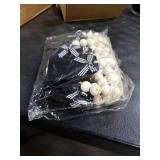 Queekay 24 Pieces Christmas Wood Stocking Name Tags Buffalo Plaid Row Stocking Tags with Rope and Wooden Beads Mini Hanging Chalkboard for Xmas Home(3 x 2 Inch,Black Card White Black Plaid Bow)