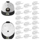 22 Pack Adhesive Hat Hooks for Wall, Super Strong Hat Rack for Baseball Caps, Hat Organizer Display for Home Decor, Hat Hangers Holder for Wall, Door, Closet, No Drilling - USA Patented (White)