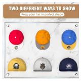 22 Pack Adhesive Hat Hooks for Wall, Super Strong Hat Rack for Baseball Caps, Hat Organizer Display for Home Decor, Hat Hangers Holder for Wall, Door, Closet, No Drilling - USA Patented (White)