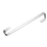 Sattiyrch 12 Wreath Hanger for Front Door,Steel Over The Door Hanger Hook,Wreath Door Hanger (Silver,1)