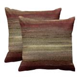 Emvency Set of 2 Throw Pillow Cover Western Tribal Geometric Brown Southwest Decorative Pillow Case Home Decor Square 18 x 18 Inch Pillowcase