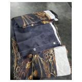 Riyidecor Black Gold Dark Floral Wildflower Shower Curtain for Bathroom Decor 72Wx72H Rustic Botanical Herbs Plant Leaves Vintage Nature Art Printed Fabric Polyester Waterproof 12 Pack Plastic Hooks