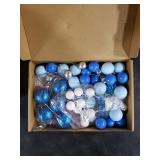 ASTARON Bulk Pcs Ball Cake Topper Sticks Mini Balloons for Decorating Supplies Foam Balls Cake Toppers for Baby Shower, Birthday - Blue Series