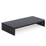 TEAMIX 20 Inch Monitor Stand Riser, Black Desktop Stand for PC/TV/Laptop/Printer, Wood Monitor Riser with Storage, Computer Stand Keyboard Organizer