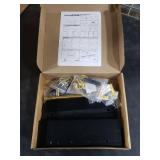 Nekon Key Holder for Wall - 9.8 Inch Apartment Wall Decor with Shelf and 8 Key Hooks, Circular Wood Key Hanger for Home Decor (Black with Golden Hooks)