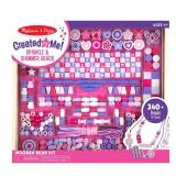Melissa & Doug Created by Me! Sparkle & Shimmer Beads Wooden Bead Kit, 340+ Beads for Jewelry-Making