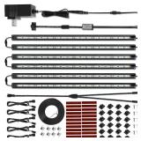 Litever LED Safe Lighting Kit. Door Control Activated. 6 pcs Slim 12 inch Light Bars. Linkable Extendable Plug-in for Gun Safe, Closet, Showcase, in-Cabinet Under Counter Pantry. Daylight 5000K