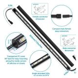 Litever LED Safe Lighting Kit. Door Control Activated. 6 pcs Slim 12 inch Light Bars. Linkable Extendable Plug-in for Gun Safe, Closet, Showcase, in-Cabinet Under Counter Pantry. Daylight 5000K
