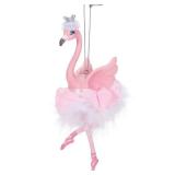 Kurt Adler E0480 Flamingo Ballerina Christmas Ornament, 5.63-inch Tall DAMAGED FOOT MISSING***