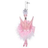 Kurt Adler E0480 Flamingo Ballerina Christmas Ornament, 5.63-inch Tall DAMAGED FOOT MISSING***