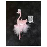 Kurt Adler E0480 Flamingo Ballerina Christmas Ornament, 5.63-inch Tall DAMAGED FOOT MISSING***