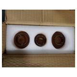 Double Sided Vintage Ribbed Taper Glass Candle Holders,Tea Candle Holder for Table Centerpieces, Wedding Decorations and Dinner Parties (Amber, 3 PCS)