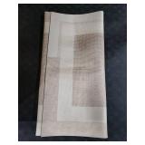 YDKGL Non Slip Bath Mat, Rubber Backing Ultra Thin Bathroom Rugs Fit Under Door Quick Dry Super Absorbent Washable Bath Rug Shower Mat for Bathroom Floor Bathtub Shower Sink, Easy Care Beige 20x 32