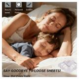 Bed Sheet Holders for Corners - 4 Pieces Heavy Duty Bed Sheet Grippers Upgraded Foldable, Anti-Slip, Invisible Fitted Sheet Holder Universal Fit