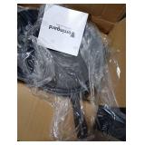 VORRINGARD Pre-seasoned Cast Iron Double Dutch Oven Pot with Skillet Lid, for Bread Baking, Outdoor, Campfire Cooking, 3 Quart