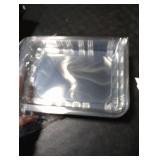 TRAYA Pack of 10 Serving Tray with lid - Reusable Catering Trays with Lids 13inch Long for Meal Prep, Cakes, Treats and Sandwiches (13 * 2.7 * 9.4inch)