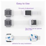 Child Proof Cabinet Locks, 4 Pack Child Locks for Drawer Cupboard Dishwasher Cupboard Pantry and Toilet. Adhesive Safety Baby Proofing Fridge Lock for Kids and Toddler