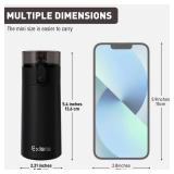 5oz Small Water Bottles with Straw, Mini Water Bottle with One-Hand Open Design, Leak-Proof Locking Lid for Hot&Cold Drinks, Small Travel Water Bottle - 100% Leakproof for School, Travel...(Black)