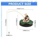 WeiLingBo Resin Fisherman Aquarium Decor with Realistic Mini Fishing Rod, Sitting Fishing Figurines Floating Fish Tank Decorations, Fun Fish Feeder Aquarium Ornaments(Style 2)