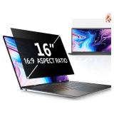 16&16.1 Laptop Privacy Screen Compatible with Lenovo Hp Dell Acer Asus Thinkpad Envy Xps Computer 16:9 Aspect, Removable Anti Glare Blue Light Filter Protector, Peslv 16 Inch Monitor Security Shield