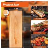 XL Cedar Grilling Planks for Salmon Fish Meat & Vegetables - 15x 6 Thicker Reusable Wood Planks with Fast-Soaking Technology, Enhanced Smoky Flavor - Large BBQ Cooking Boards (12 Pcs)