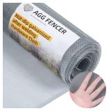 AggFencer 16in x 25ft Hardware Cloth 1/8 inch 27Ga Hot Dipped Galvanized After Welding, Chicken Coop Wire Fence, Welded Metal Fencing Roll Mesh for Bee Screen Garden Plant Poultry Animal Netting Cage