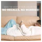 Serta Heated Throw Blanket - Reversible Fleece to Sherpa Electric Blanket, Fast Heating, Auto Shut Off Timer, Multi Heat Setting, ETL Certified, Machine Washable, Tan 50x 60