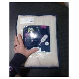 Serta Heated Throw Blanket - Reversible Fleece to Sherpa Electric Blanket, Fast Heating, Auto Shut Off Timer, Multi Heat Setting, ETL Certified, Machine Washable, Tan 50x 60