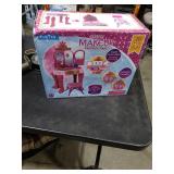 Toddler Vanity Magic Makeup Set Table & Chair Girl Toy Automatically Mirror with Music Light Pink Toys for 2 3 4 Year Old Girl Hair Salon Pretend Play Princess Dress Up Playset Valentine Gift age 3-5