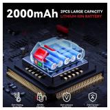 ONEVAN Seed Spreader, Handheld Battery Operated Spreader with 2x2000mAh Batteries, 5.5L Large Capacity Hopper, 6 Speed Levels, Available Year-Round, Grass Seed, Rock Salt, Fertilizer & Ice Melt