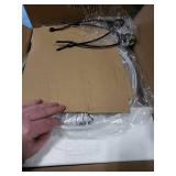 Farmhouse Lamps with USB A+C Charging Ports & AC Outlet, Rustic Vintage Industrial Table Lamps Metal Lamp with Glass LED Night Light & Beige Fabric Shade for Living Room Bedrooms Nightstand Bronze