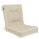 Favoyard Rocking Chair Cushion Set, Indoor & Outdoor Rocker Cushions, Water Resistant Seat Cushion Set for Patio Furniture 3-Year Color Fastness Chair Pads with Ties, Beige