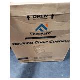 Favoyard Rocking Chair Cushion Set, Indoor & Outdoor Rocker Cushions, Water Resistant Seat Cushion Set for Patio Furniture 3-Year Color Fastness Chair Pads with Ties, Beige