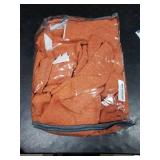 INOVADAY Pinch Pleated Curtains, 100% Light Blocking Linen Pinch Pleat Blackout Curtains for Bedroom, Thermal Insulated Blackout Drapes 2 Panels Set for Living Room - Burnt Orange, W40 x L96