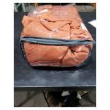 INOVADAY Pinch Pleated Curtains, 100% Light Blocking Linen Pinch Pleat Blackout Curtains for Bedroom, Thermal Insulated Blackout Drapes 2 Panels Set for Living Room - Burnt Orange, W40 x L96