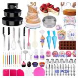 Cake Decorating Kits 567 PCS Baking Set with Springform Pans Set, Rotating Turntable, Decorating Tools, Cake Baking Supplies for Beginners and Cake Lovers
