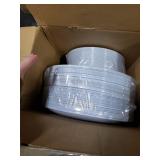 PULOTE 100PCS Blue Plastic Plates - Disposable Light Blue Include 50 Dinner & 50 Dessert/Salad Plates for Party, Wedding & Easter