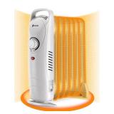 JASUN Oil Filled Radiator Heater, Adjustable Thermostat, Portable Space heater, Quiet Heater with Tip-over & Overheating Functions