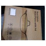 XOHUYD Wok Pan, 13-Inch Stainless Steel Woks & Stir-Fry Pans Nonstick, Wok Pan with Lid for Induction, Electric, Gas, Halogen, All Stoves, Professional PFOA Free Cookware, Dishwasher & Fast Heat