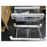 Yatmung 2 Pack Extra-Large Deli Drawer Organizer for Refrigerator Pull Out - Fridge Drawer Organizer and Storage Containers - Meat, Cheese, Produce, Sliding - Fridge Organization Bin