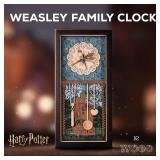 ZE WOOD Weasley Family Harry Potter 3D Wall Clock - Collectible Reddish Brown Wooden Clock, Silent Large Modern Rustic Decorative Home Decor for Harry Potter Fans, Mother