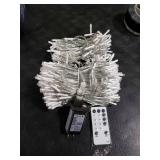 200 FT 500 LED Christmas Lights Outdoor Fairy Lights Plug In Extra Long String Lights Clear Wire Waterproof 8 Modes Timer for Outside House Tree Garden Yard Wedding Party Decorations-Multicolored