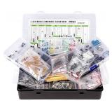 2200 pcs Electronic Component Assortment Kit, Capacitors, Resistors, Transistors, Inductors, Diodes, Potentiometer, IC, LED and PCB